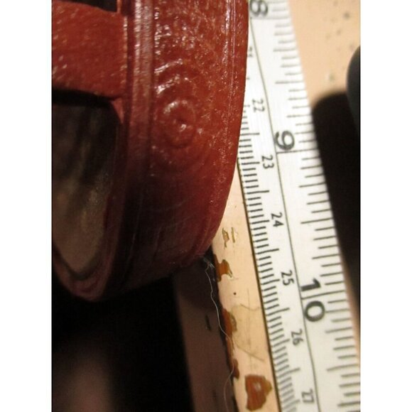 Vintage Womens Sandals 9 US 26 mexico Sandak Molded Rubber Brown Isabel NOS - Picture 8 of 10